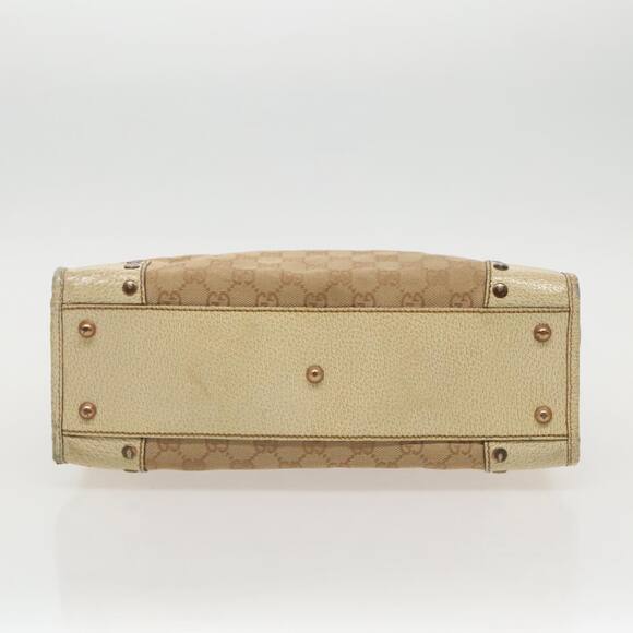 GUCCI GG Canvas Tote Bag Beige Gold - Picture 9 of 16
